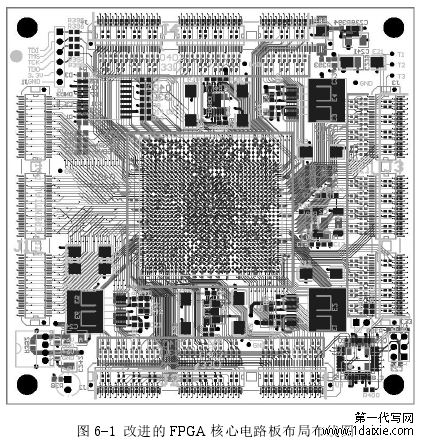 图 6-1 改进的 FPGA 核心电路板布局布线图