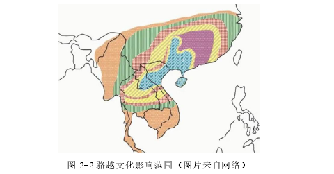 图 2-2 骆越文化影响范围（图片来自网络）