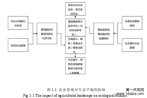  图 1-1  农业景观对生态平衡的影响