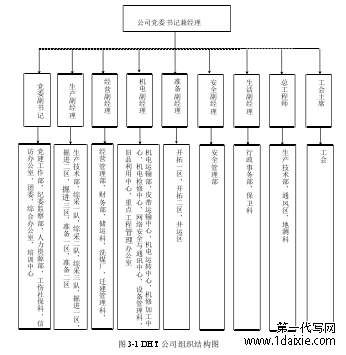 图 3-1 DHT 公司组织结构图