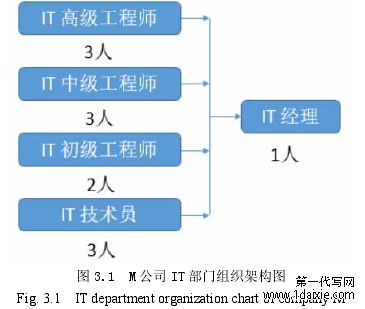 图 3.1 M 公司 IT 部门组织架构图