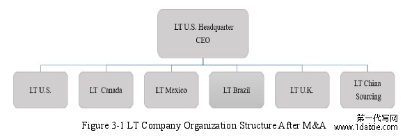 Figure 3-1 LT Company Organization Structure After M&A