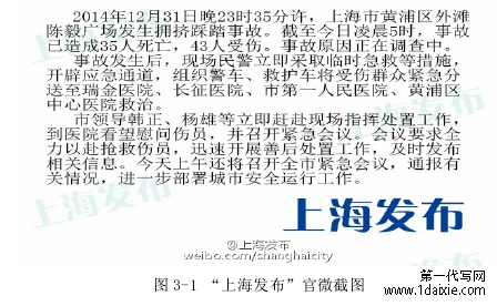 图 3-1 “上海发布”官微截图 