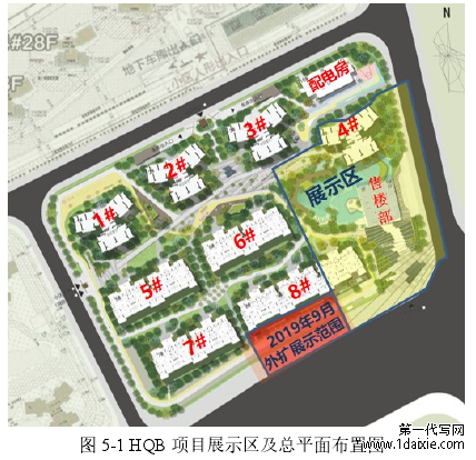 图 5-1 HQB 项目展示区及总平面布置图