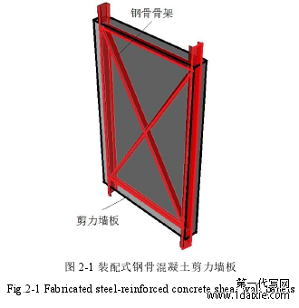 图 2-1 装配式钢骨混凝土剪力墙板