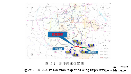 图  5-1   息邢高速位置图 