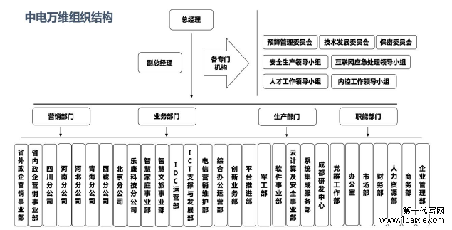 图 3-1 中电万维公司组织结构图